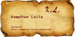 Kempfner Leila névjegykártya